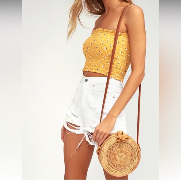 Lulus Braided Rattan Crossbody Bag - Picture 3 of 12